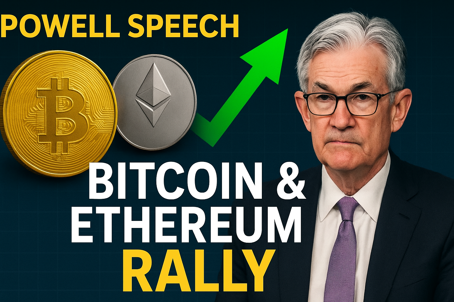 Bitcoin Soars & Ethereum Rallies As Powell Hints at Rate Cut—Crypto Market Responds with Gusto